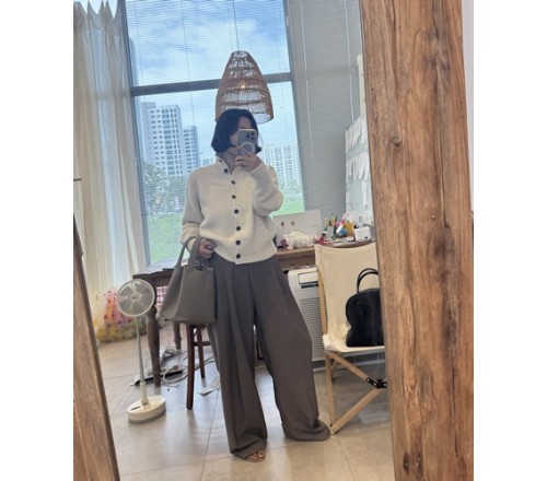 단추하이넥가디건 [2color]