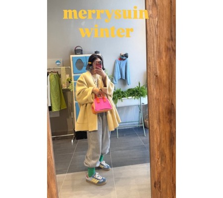 버터레몬 울100핸드메이드코트