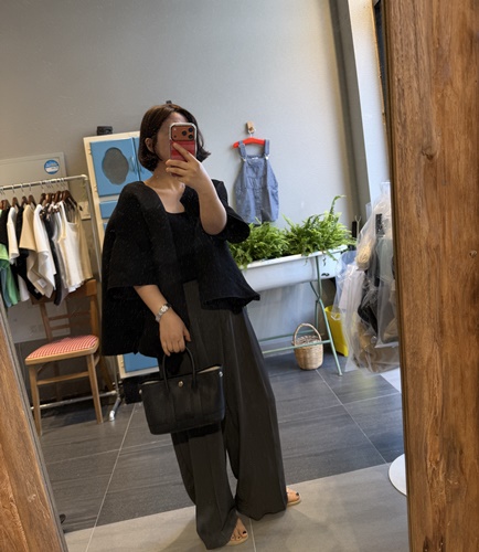 가오리플리츠가디건