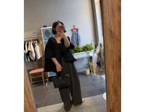 가오리플리츠가디건