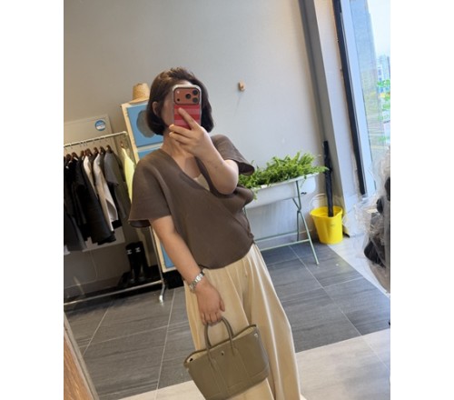 플리츠 볼륨 가디건
