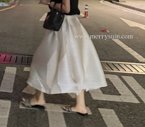 플리츠A라인스커트