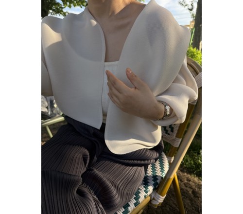 볼레로플리츠가디건