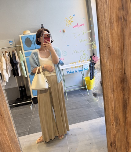 맞주름플리츠팬츠