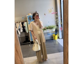 볼룸하프플리츠가디건