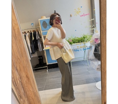 맞주름와이드플리츠. 롱버전