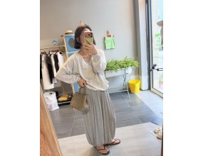 브이넥여름썸머루즈t
