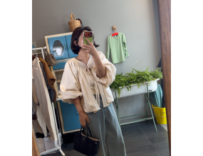 빈스 자수 블라우스