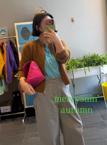 부들니트집업
